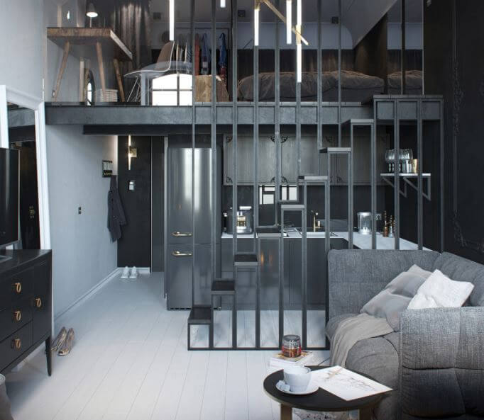 thiết kế nhà 20m2 2 phòng ngủ