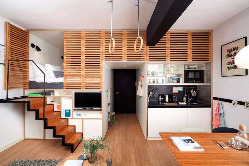 thiết kế nhà 20m2 2 phòng ngủ