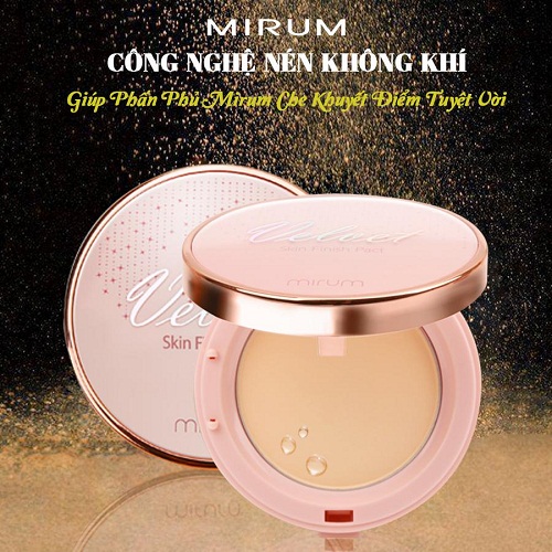 Phấn phủ Mirum Velvet Skin Finish Pact SPF30/PA+++ Quốc tế