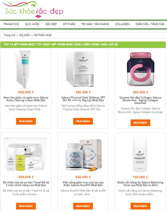 shop bán mỹ phẩm nhật bản tại hải dương