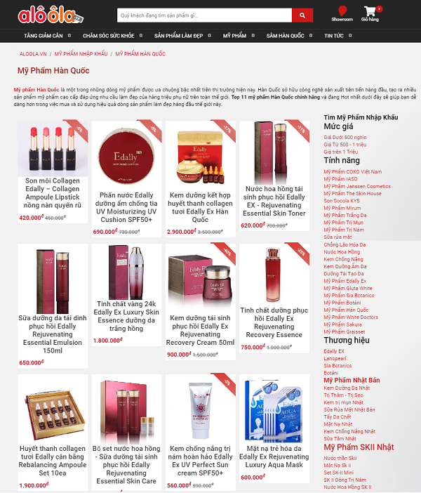shop mỹ phẩm Quốc tế tại Hà Nội