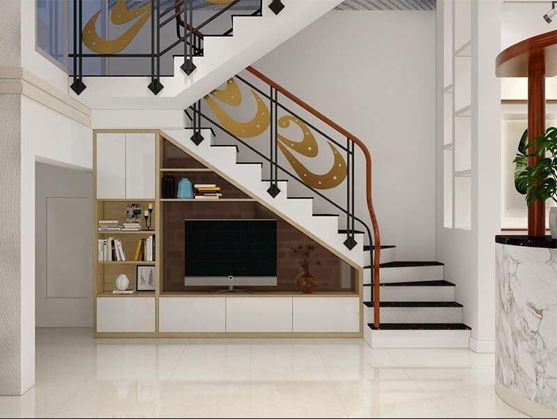 trang trí gầm cầu thang đơn giản