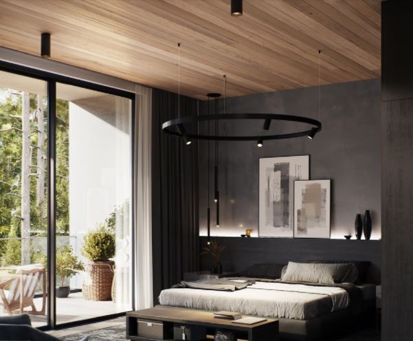 trang trí phòng ngủ màu đen