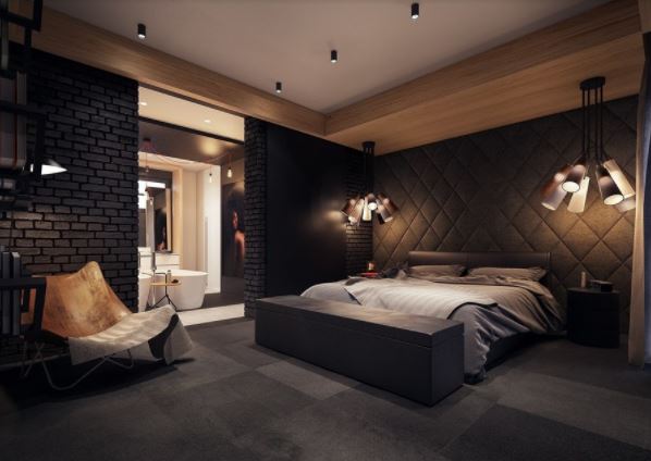 trang trí phòng ngủ màu đen