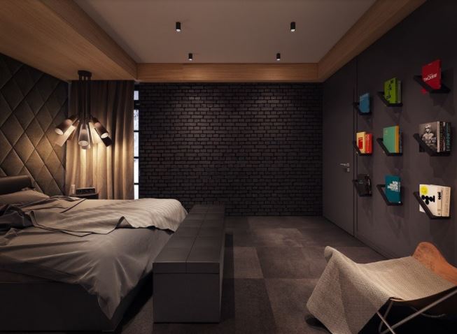 trang trí phòng ngủ màu đen