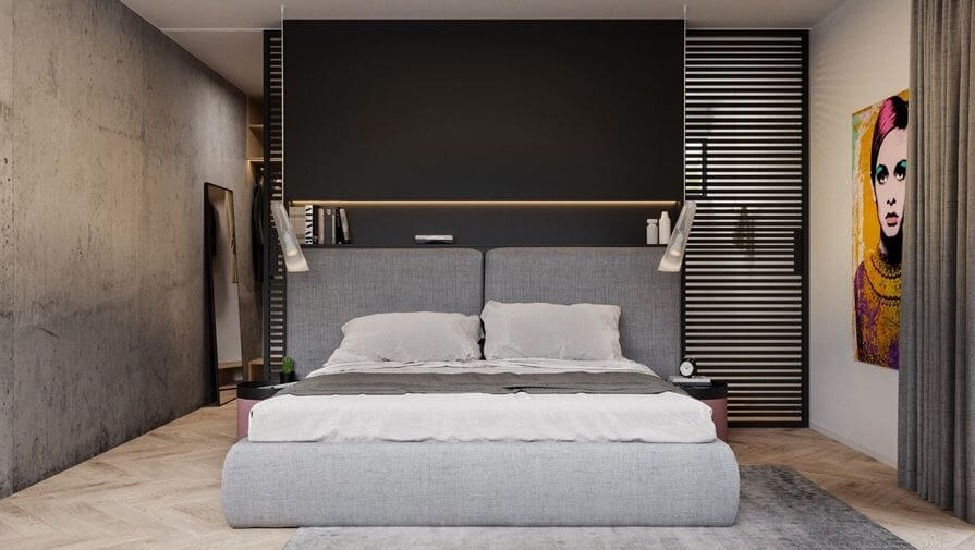 trang trí phòng ngủ màu đen