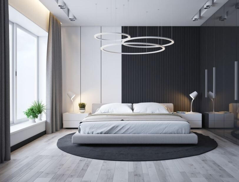 trang trí phòng ngủ màu đen