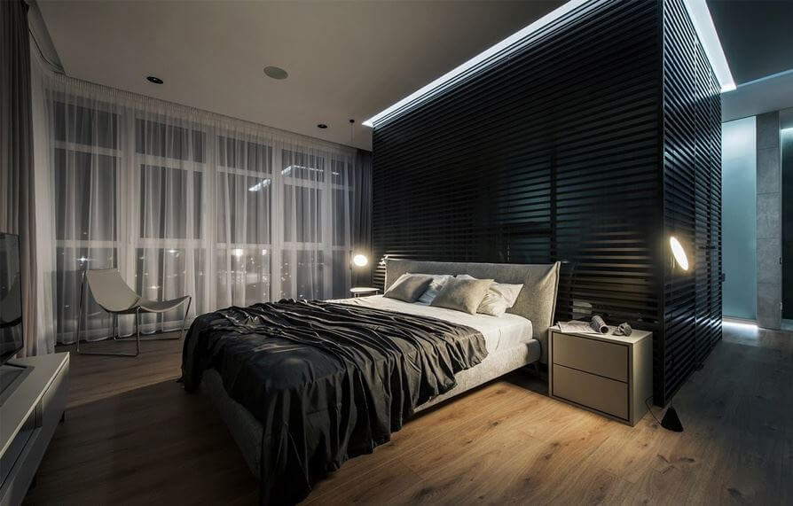 trang trí phòng ngủ màu đen