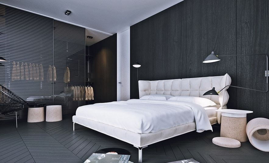 trang trí phòng ngủ màu đen