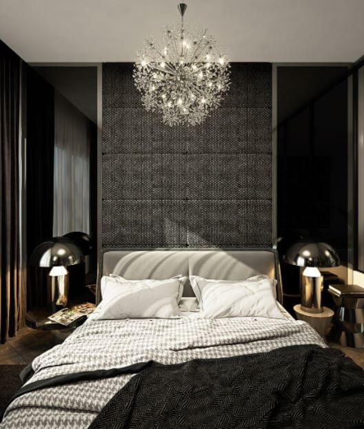 trang trí phòng ngủ màu đen