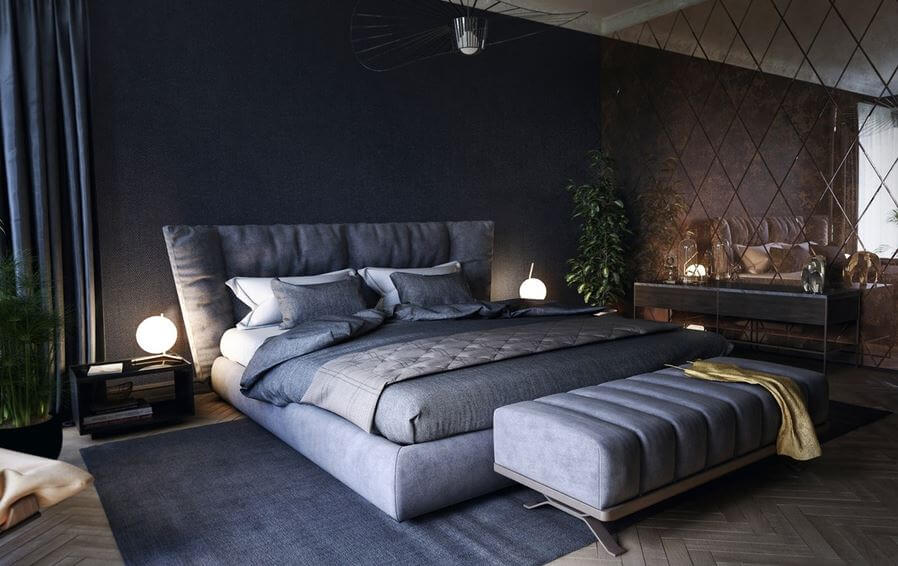 trang trí phòng ngủ màu đen
