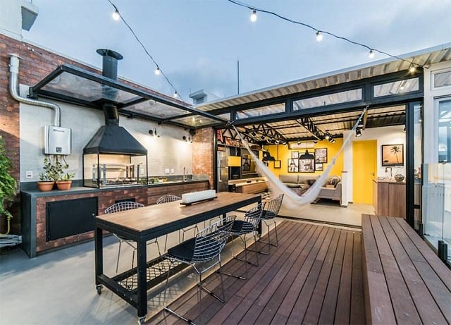 trang trí sân thượng chill