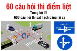60 câu hỏi điểm liệt thi lý thuyết bằng lái xe + đáp án