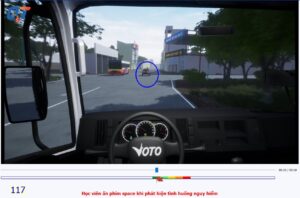 Mô phỏng tình huống giao thông: câu 117